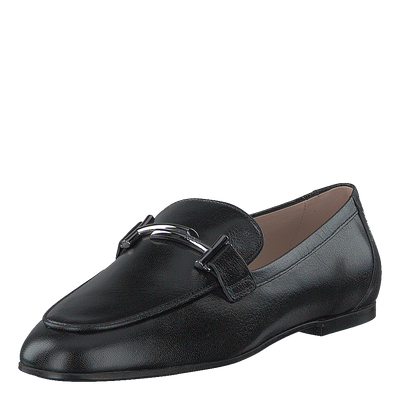 Double T Leather Loafers Nero
