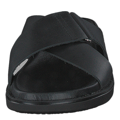 Biadebbie Leather Cross Sandal 100 Black