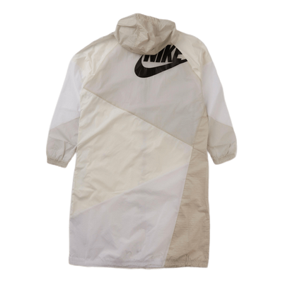 Taped Woven Long Jacket White