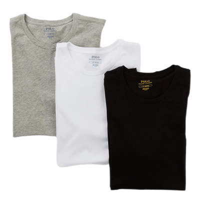 Slim Crewneck 3-Pack 3PK White / Black / Andover Hthr