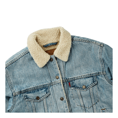 Exbf Sherpa Trucker Strangerwa Light Indigo - Worn In