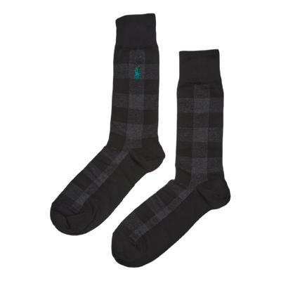 Buffalo Plaid Crew Sock Gift Set Rd/Grn/Gry