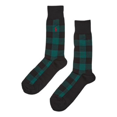 Buffalo Plaid Crew Sock Gift Set Rd/Grn/Gry