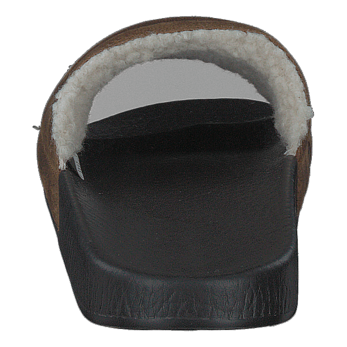 Faux-Shearling–Lined Suede Slide Snuff