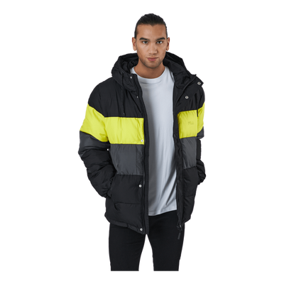 Pirro Blocked Puff Jacket Black-asphalt-sulphur Spring