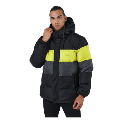 Pirro Blocked Puff Jacket Black-asphalt-sulphur Spring