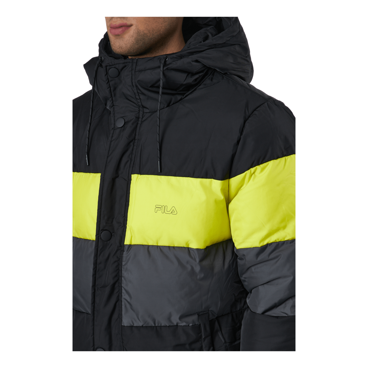 Pirro Blocked Puff Jacket Black-asphalt-sulphur Spring