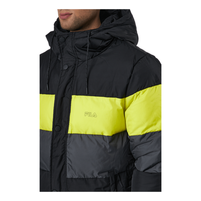 Pirro Blocked Puff Jacket Black-asphalt-sulphur Spring