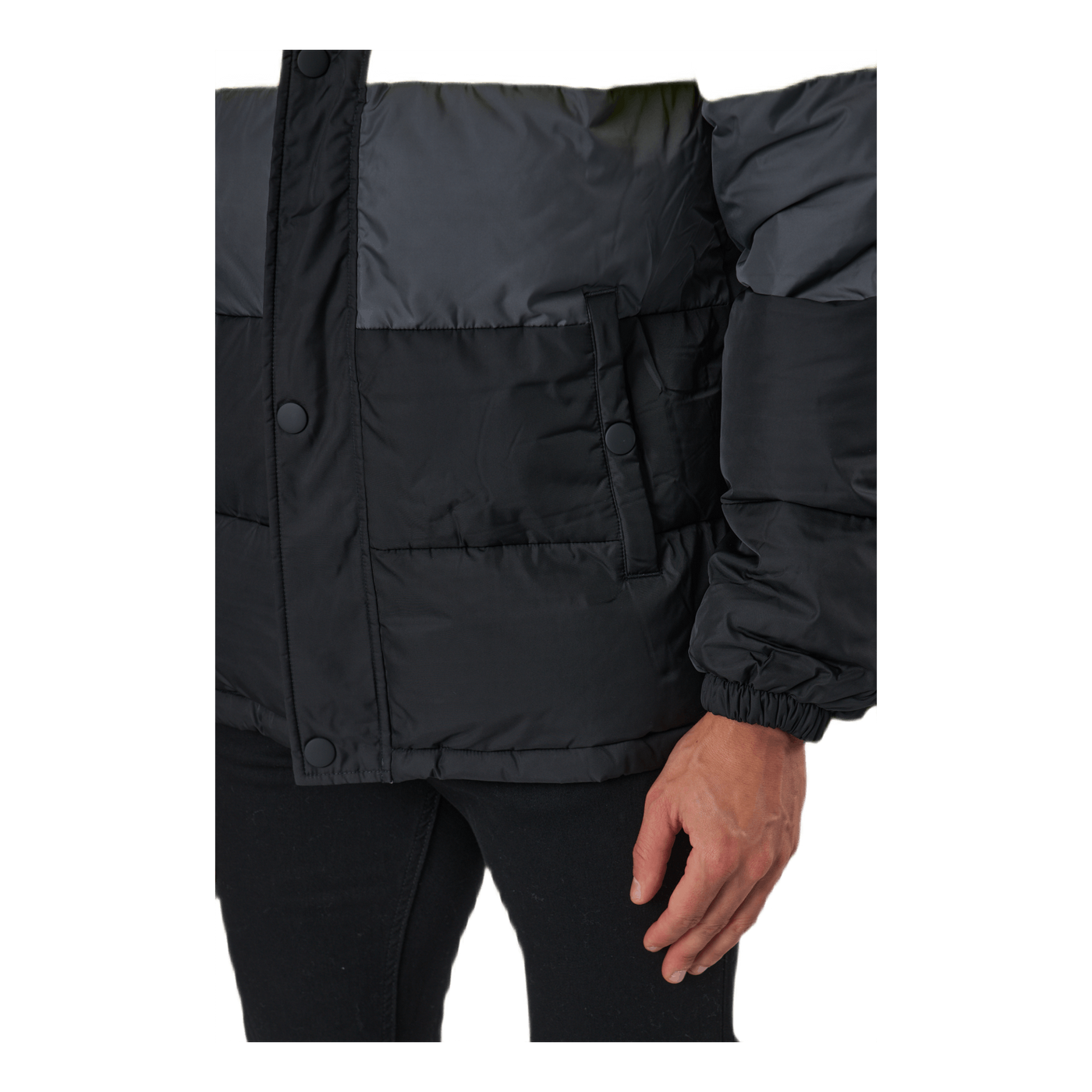 Pirro Blocked Puff Jacket Black-asphalt-sulphur Spring