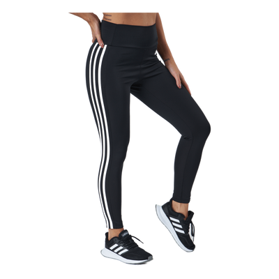 High Rise 3-Stripes 7/8 Tights Black / White