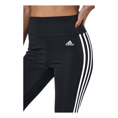 High Rise 3-Stripes 7/8 Tights Black / White