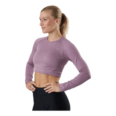 Molly Seamless Ls Crop Top Lilac