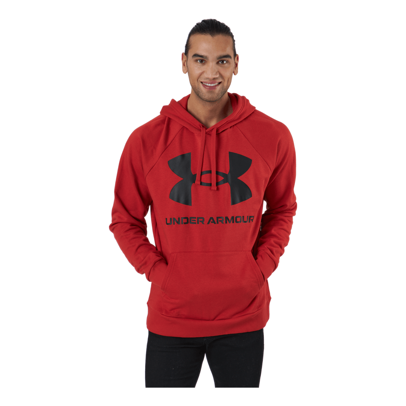 Ua Rival Fleece Big Logo Hd Radiant Red