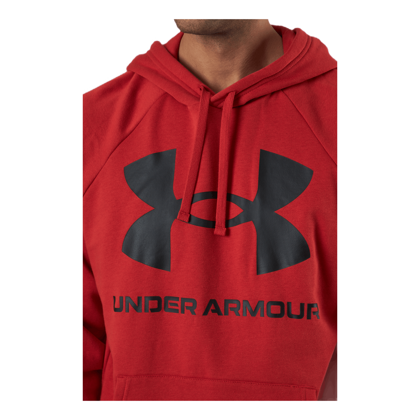 Ua Rival Fleece Big Logo Hd Radiant Red