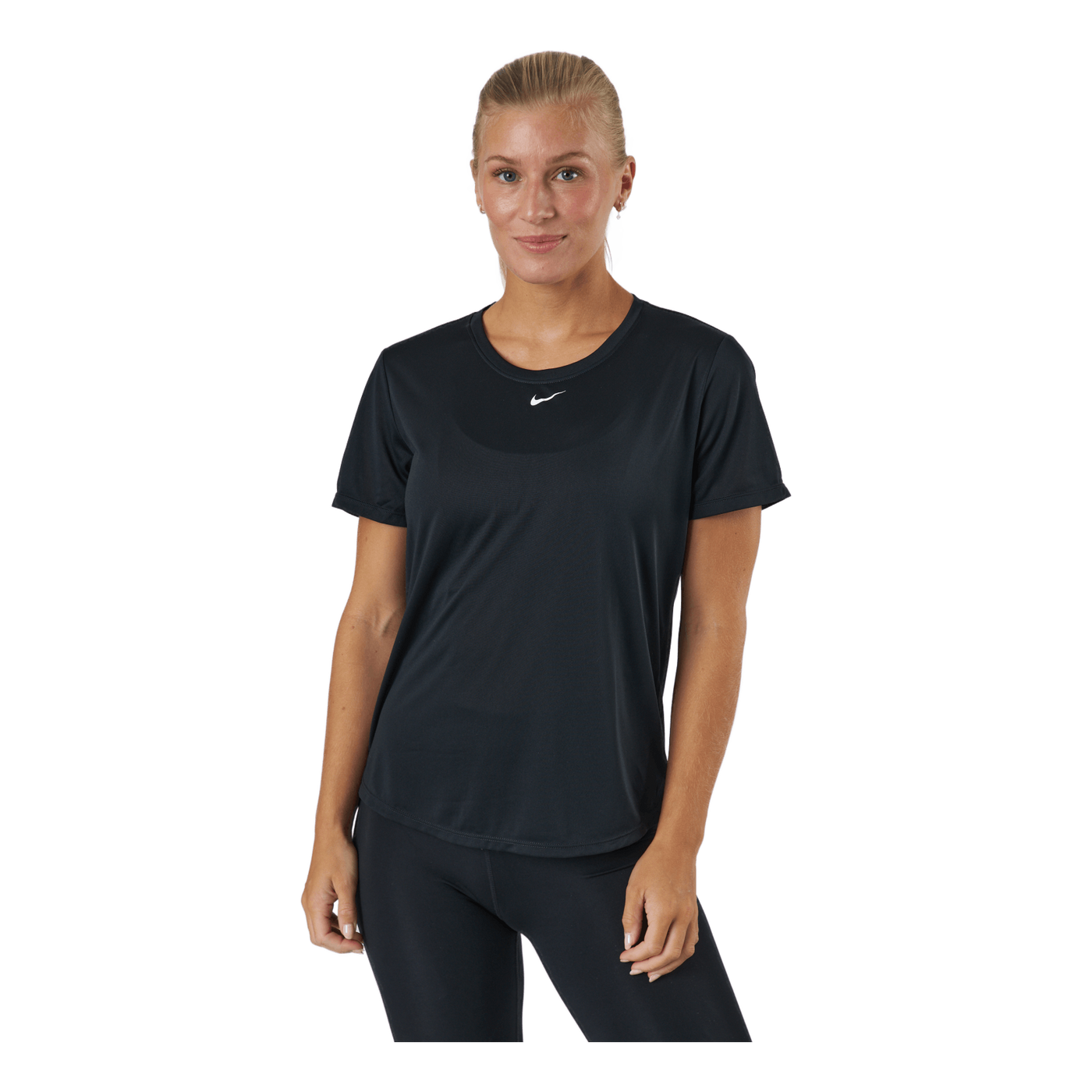 Dri-FIT One Women's Standard Fit Short-Sleeve Top BLACK/WHITE