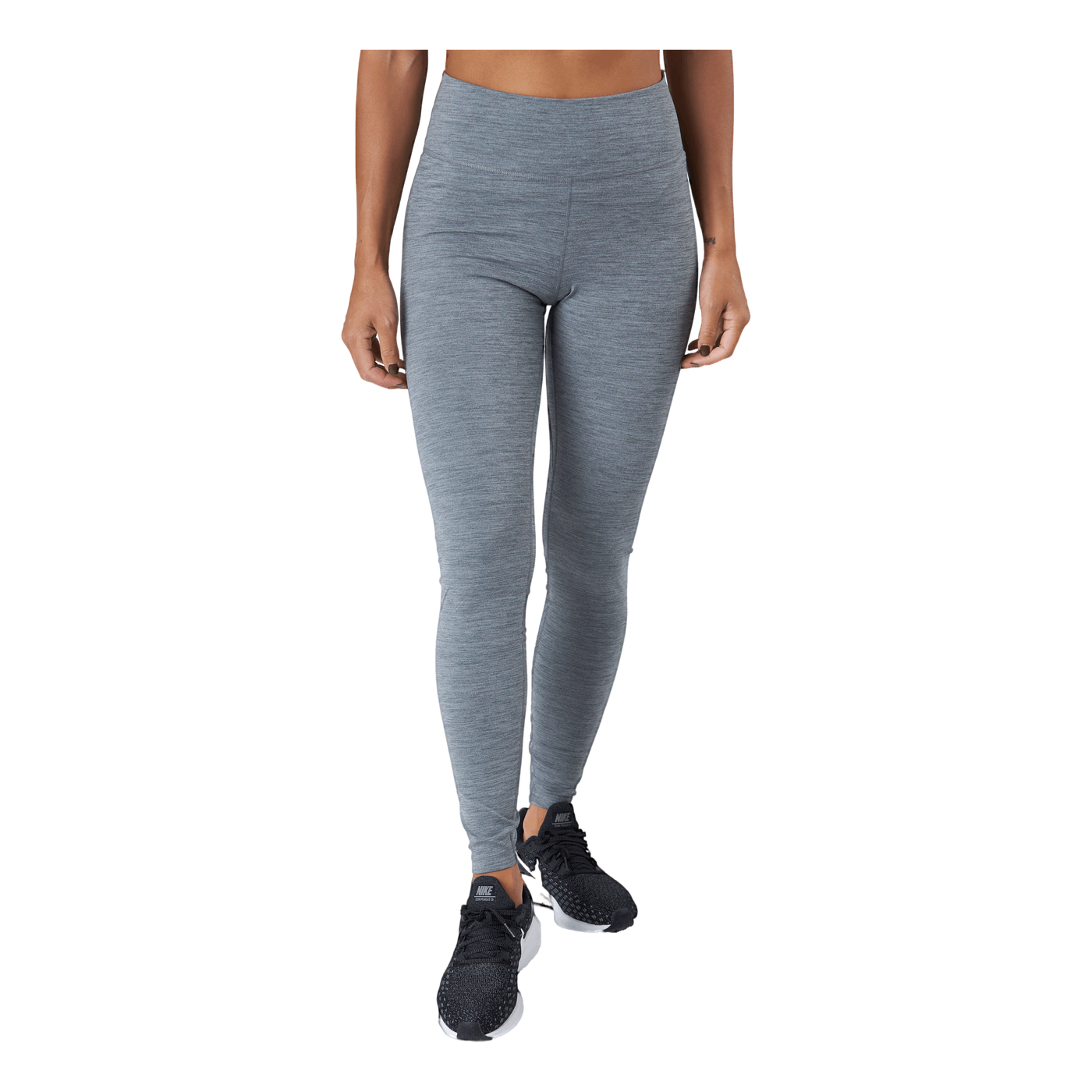 Dri-FIT One Women's Mid-Rise Leggings IRON GREY/HTR/WHITE