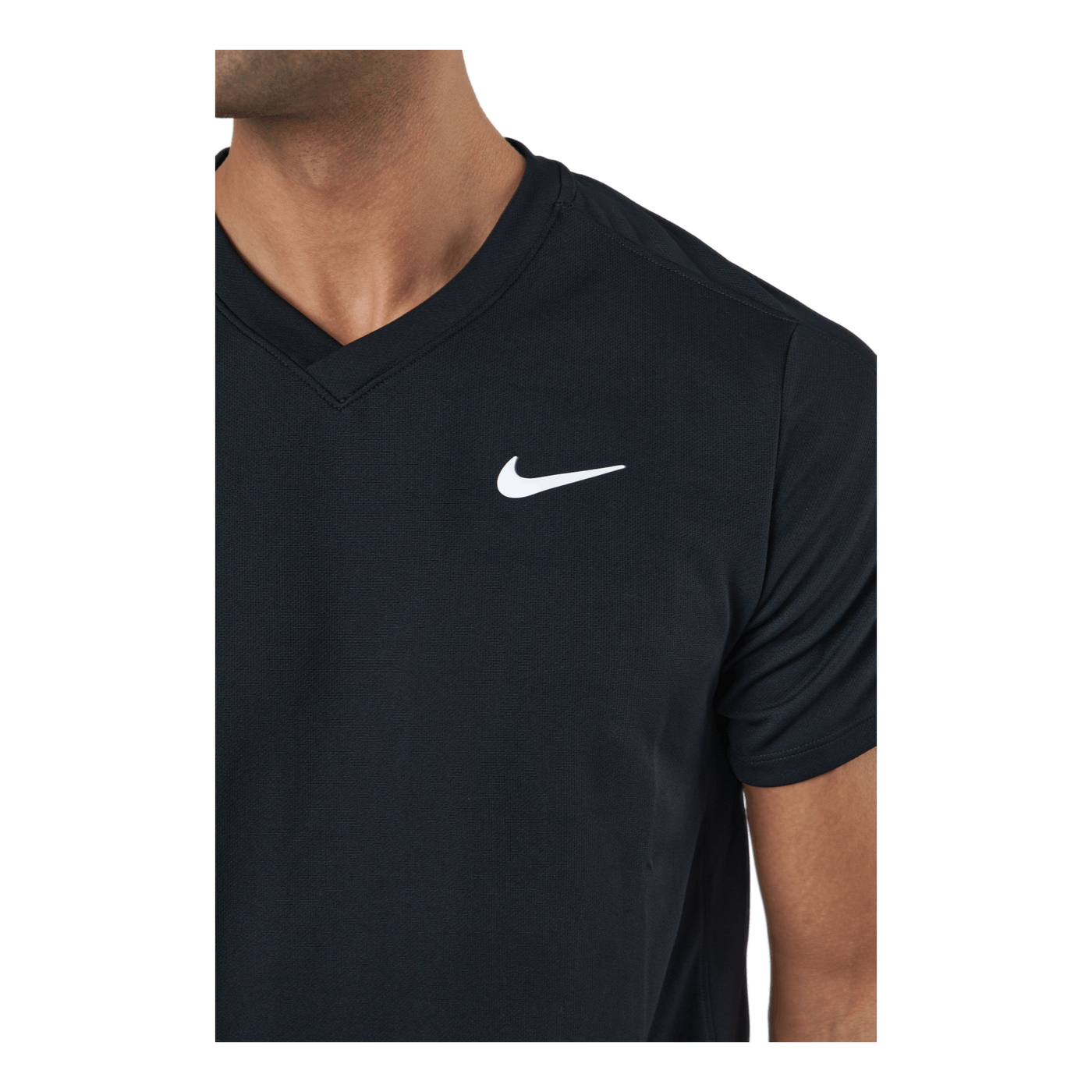 NikeCourt Dri-FIT Victory Men's Tennis Top BLACK/BLACK/WHITE