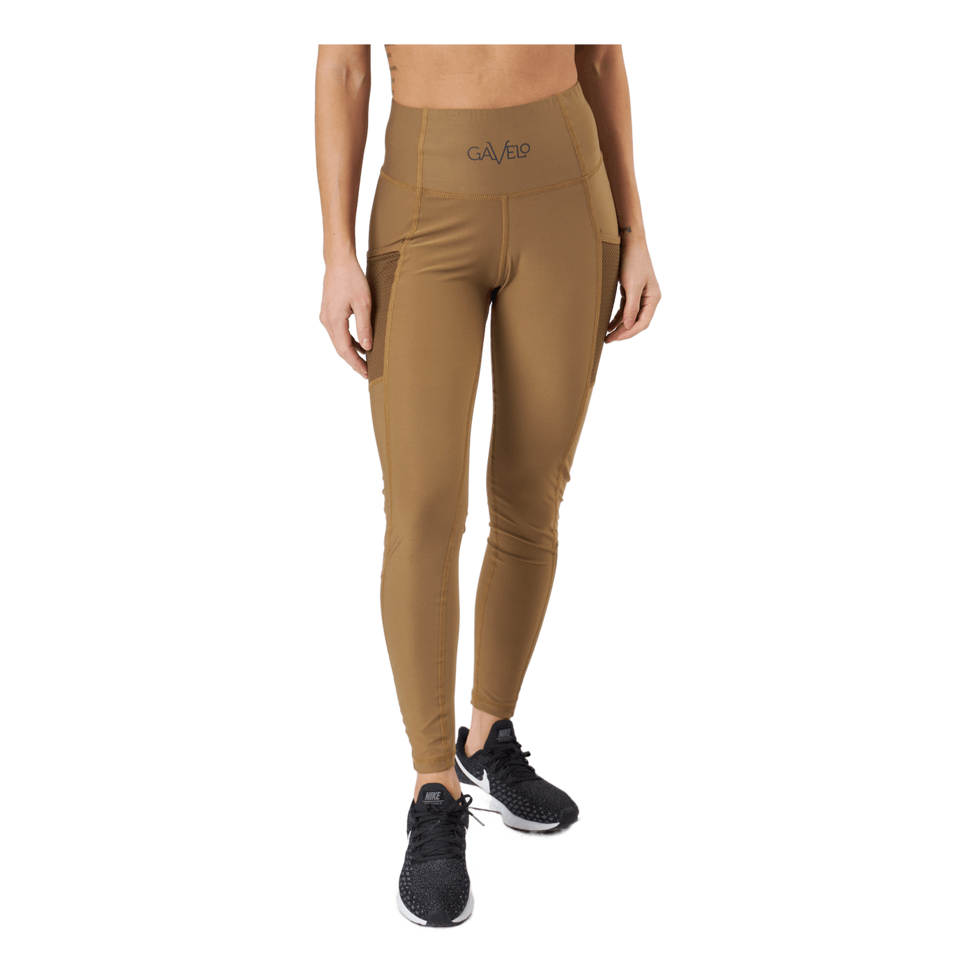 Mesh Pocket Leggings Dark Brown