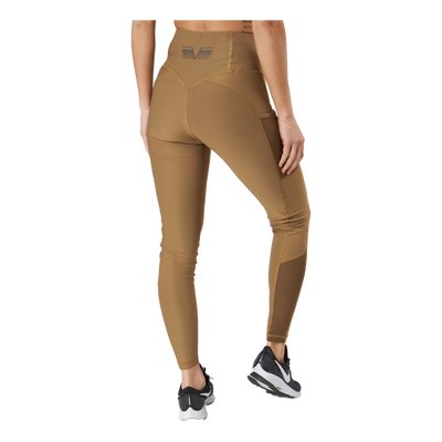 Mesh Pocket Leggings Dark Brown