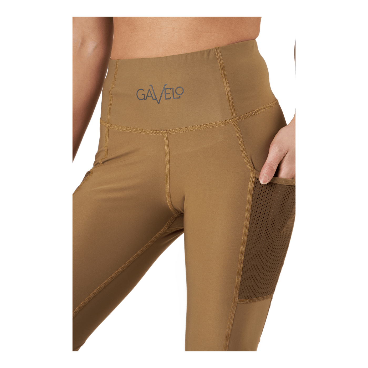 Mesh Pocket Leggings Dark Brown