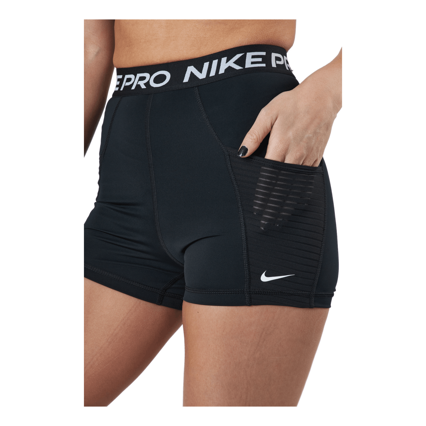 Nike Pro Dri-fit Women's 3" Hi Black/white