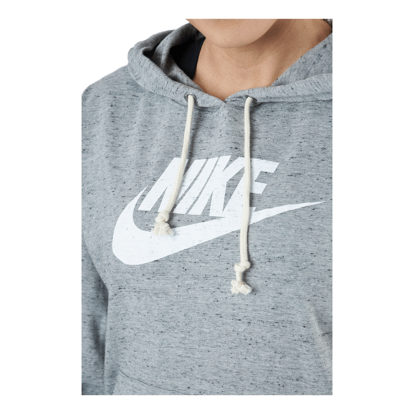 Sportswear Gym Vintage Women's Pullover Hoodie DK GREY HEATHER/WHITE