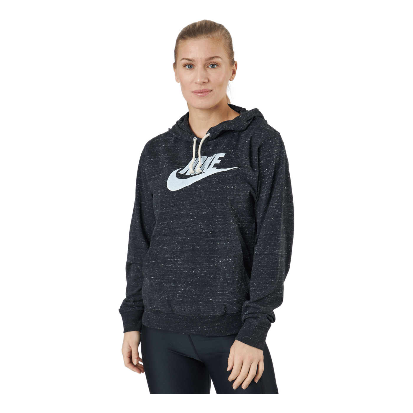 Sportswear Gym Vintage Women's Pullover Hoodie BLACK/WHITE