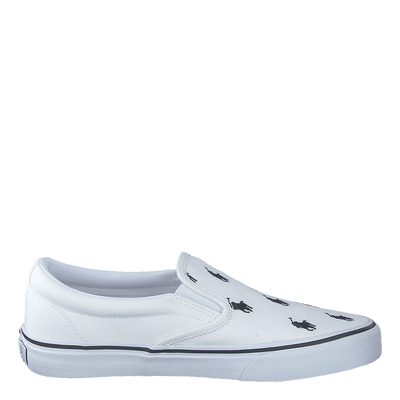 Keaton Allover Pony Slip-On Sneaker White/Black
