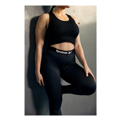 Rib Seamless Crop Top Black