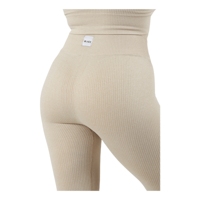 Rib Seamless Tights Mushroom