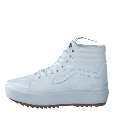Ua Sk8-hi Stacked (canvas) True White – - Main Image