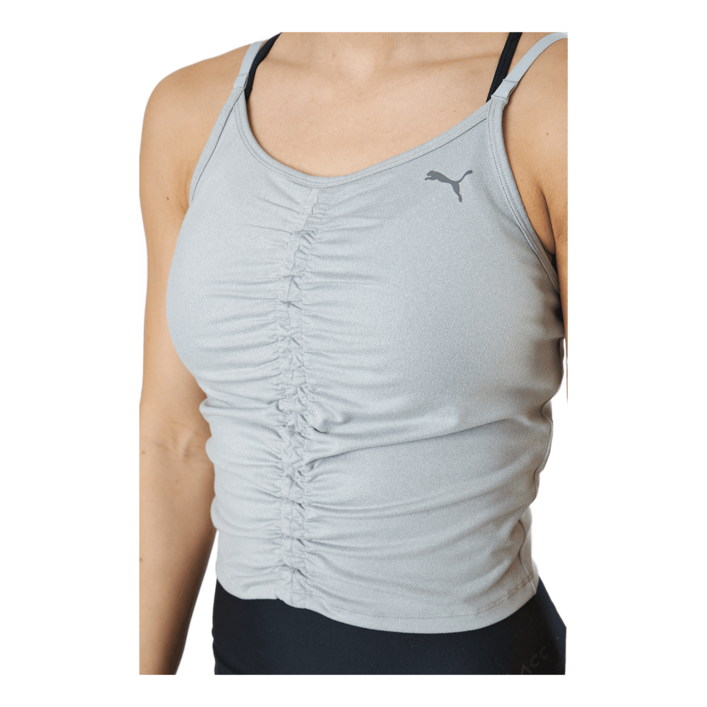 Studio Foundation Ruched Tank Light Gray Heather