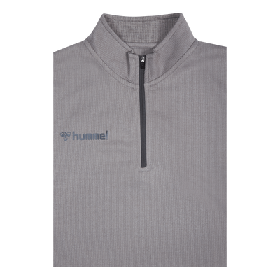 Hmlauthentic Half Zip Sweatshi Grey Melange