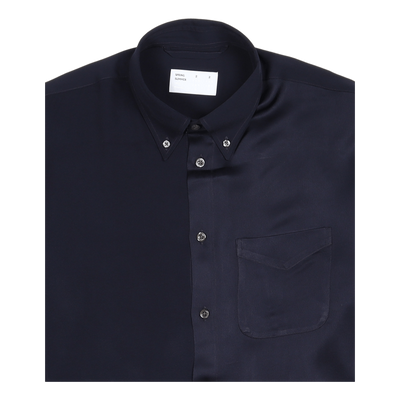 A.bd Shirt Navy Viscose Sateen