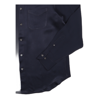 A.bd Shirt Navy Viscose Sateen