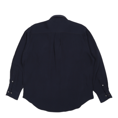 A.bd Shirt Navy Viscose Sateen