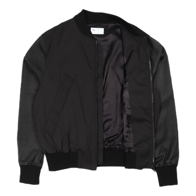 4sd Bomber W/p.leather Sleeves