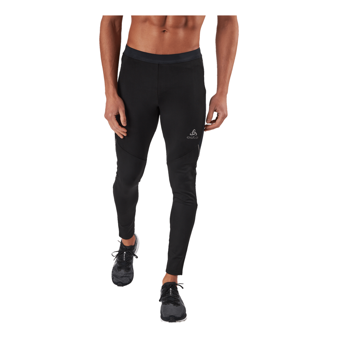 Tights Ceramiwarm Black - Odlo Concrete Grey