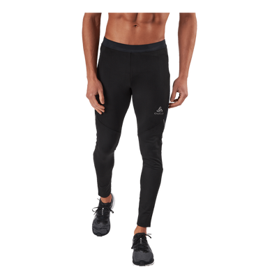 Tights Ceramiwarm Black - Odlo Concrete Grey