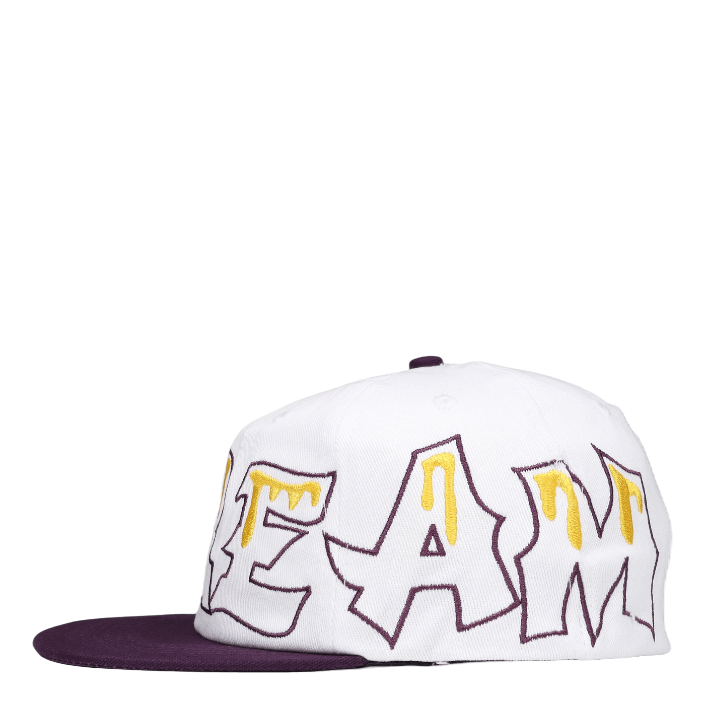 Team Eu 6 Panel Flat Peak Cap White