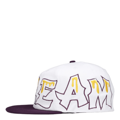 Team Eu 6 Panel Flat Peak Cap White