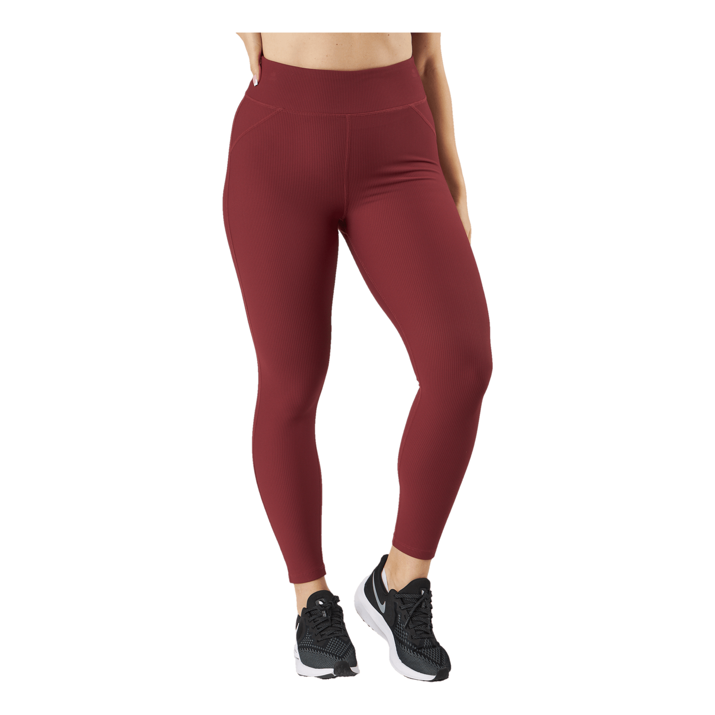 Control Rib Tights Oxblood Red