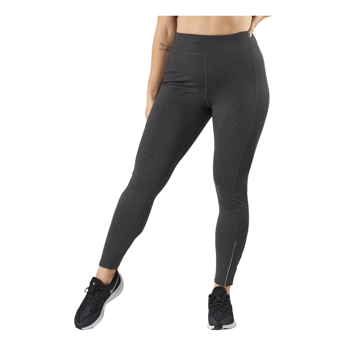 Run Reflective Tights Black/grey/silver