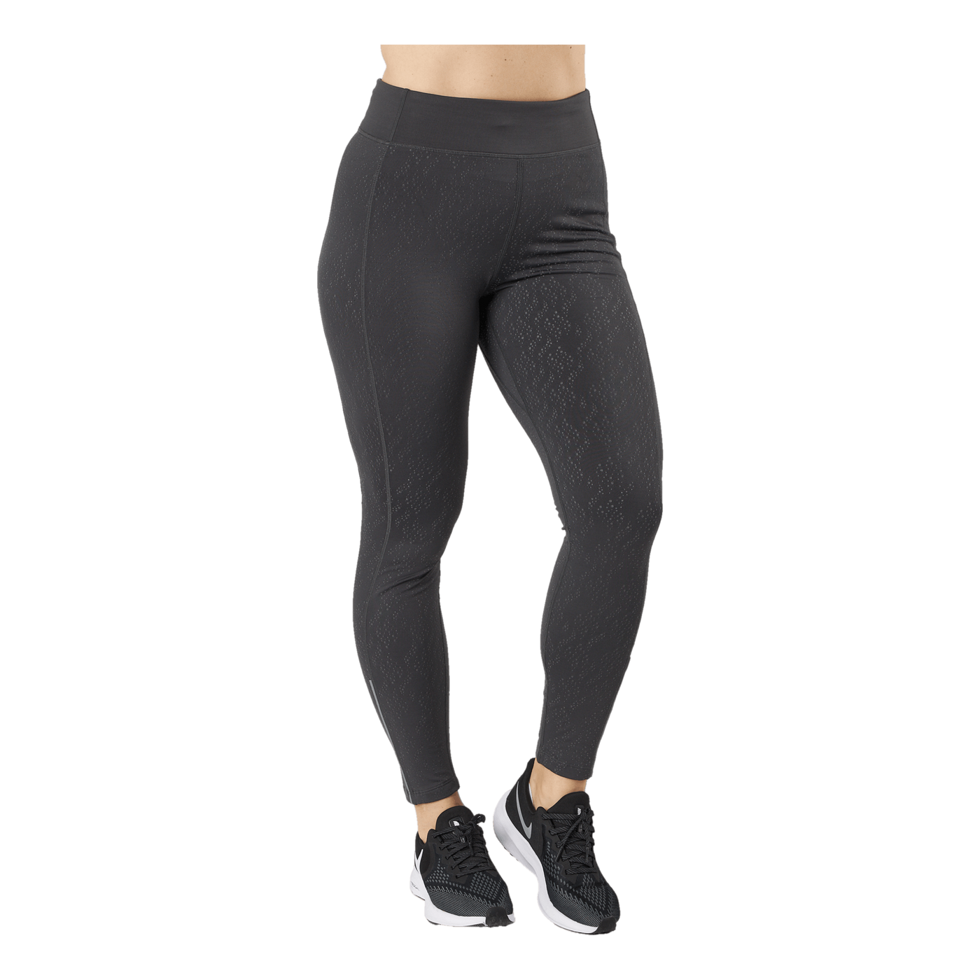 Run Reflective Tights Black/grey/silver