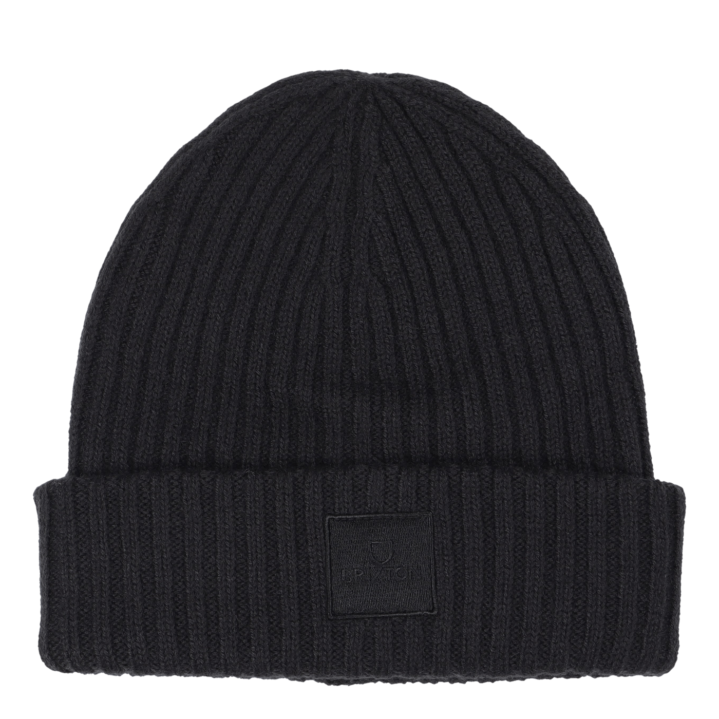 Alpha Square Rib Knit Beanie Black