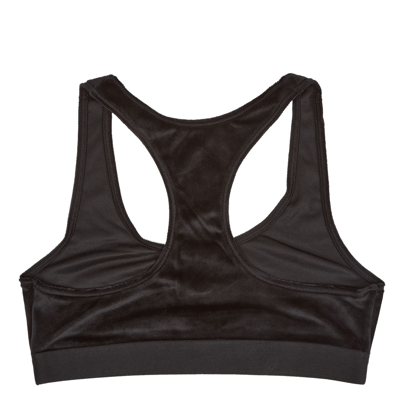 Unlined Bralette Velour Black