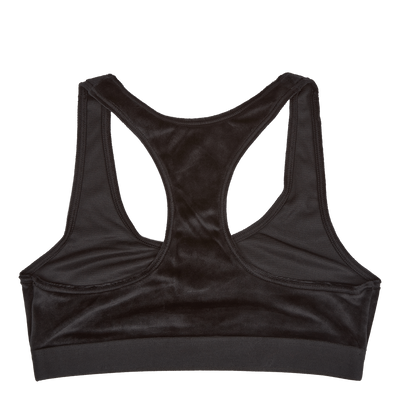 Unlined Bralette Velour Black