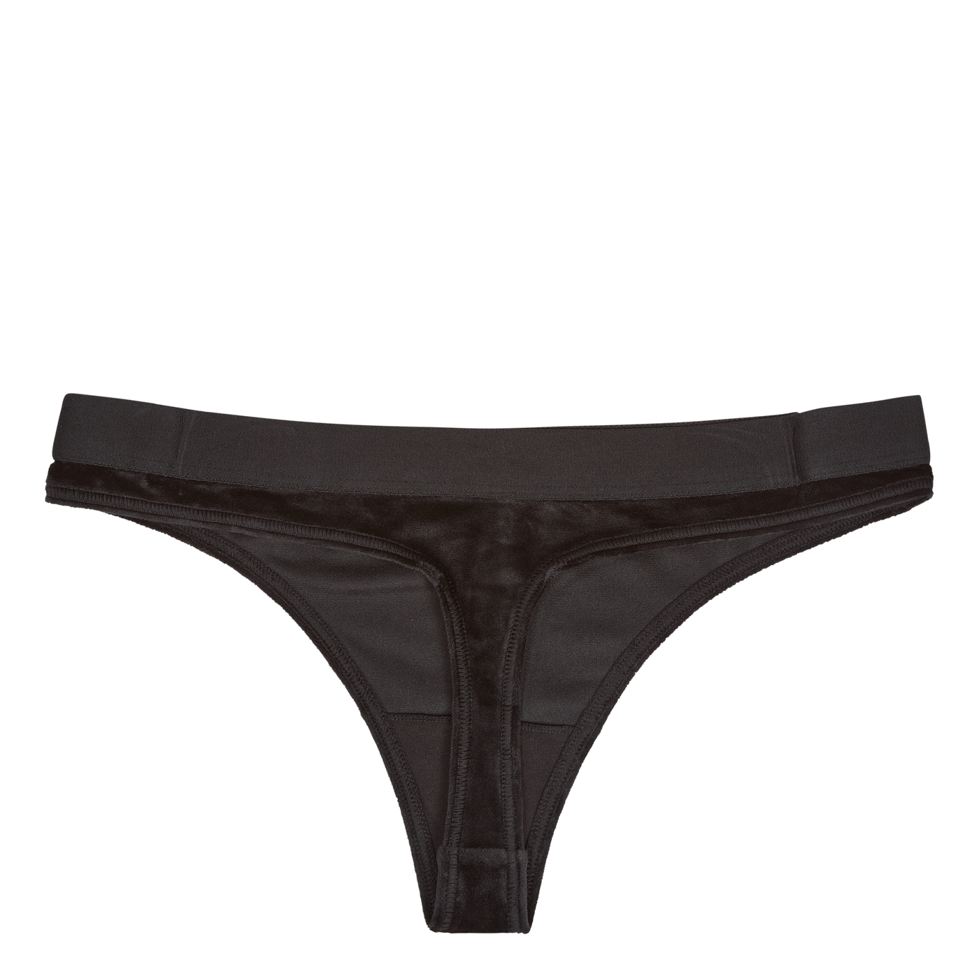 Thong Velour Black