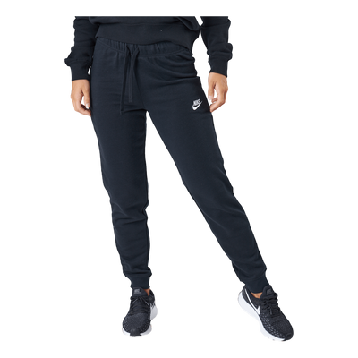 Sportswear Club Fleece Women's Mid-Rise Pants BLACK/WHITE