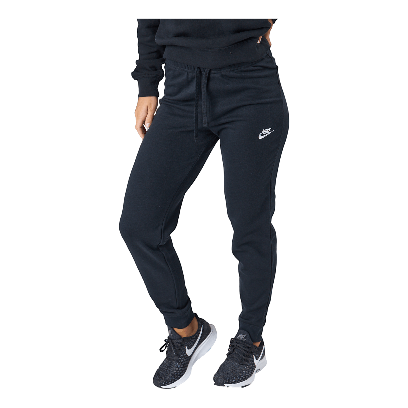 Sportswear Club Fleece Women's Mid-Rise Pants BLACK/WHITE